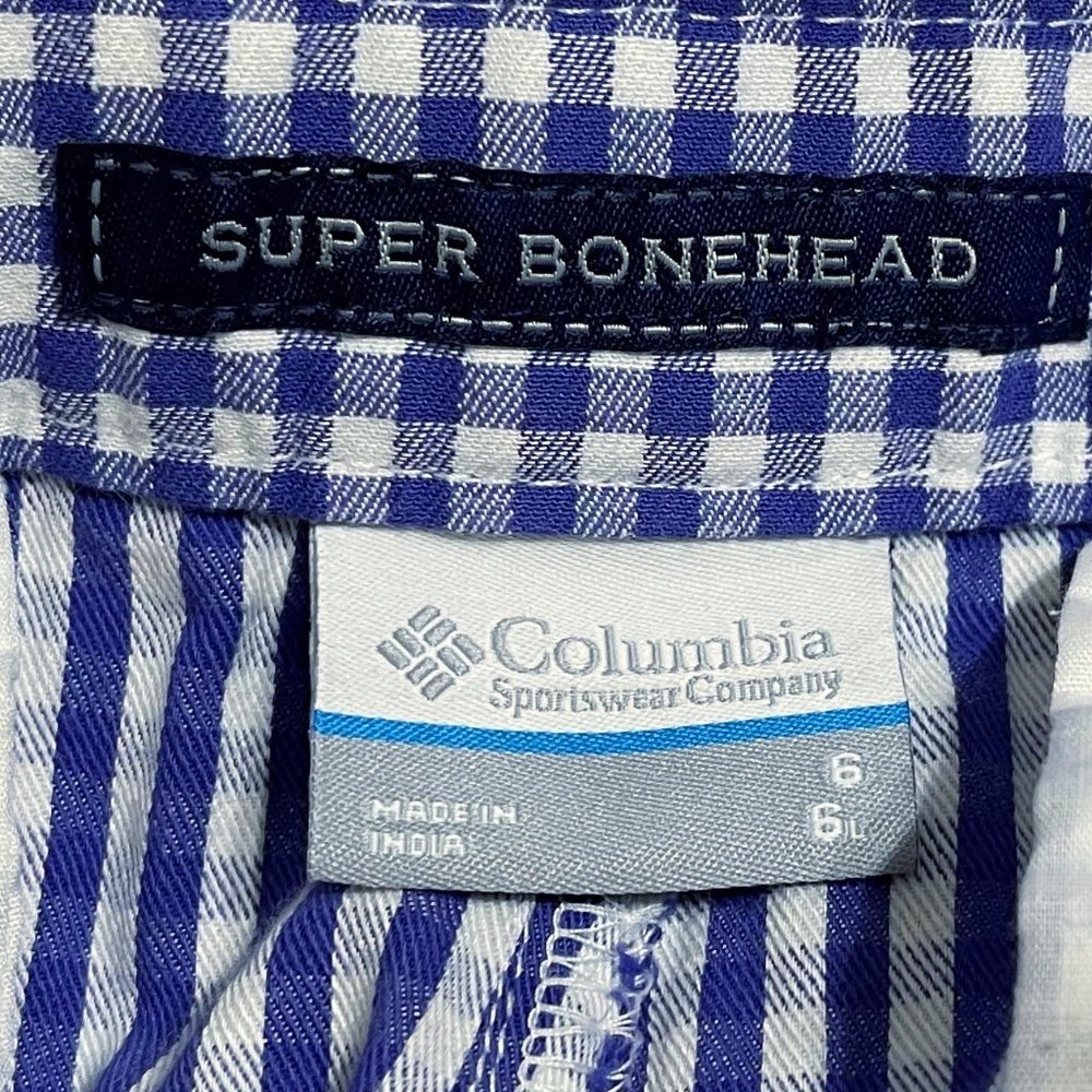 Columbia Size 6 Gingham Bonehead Performance Fishing Gear Shorts - Picture 4 of 8